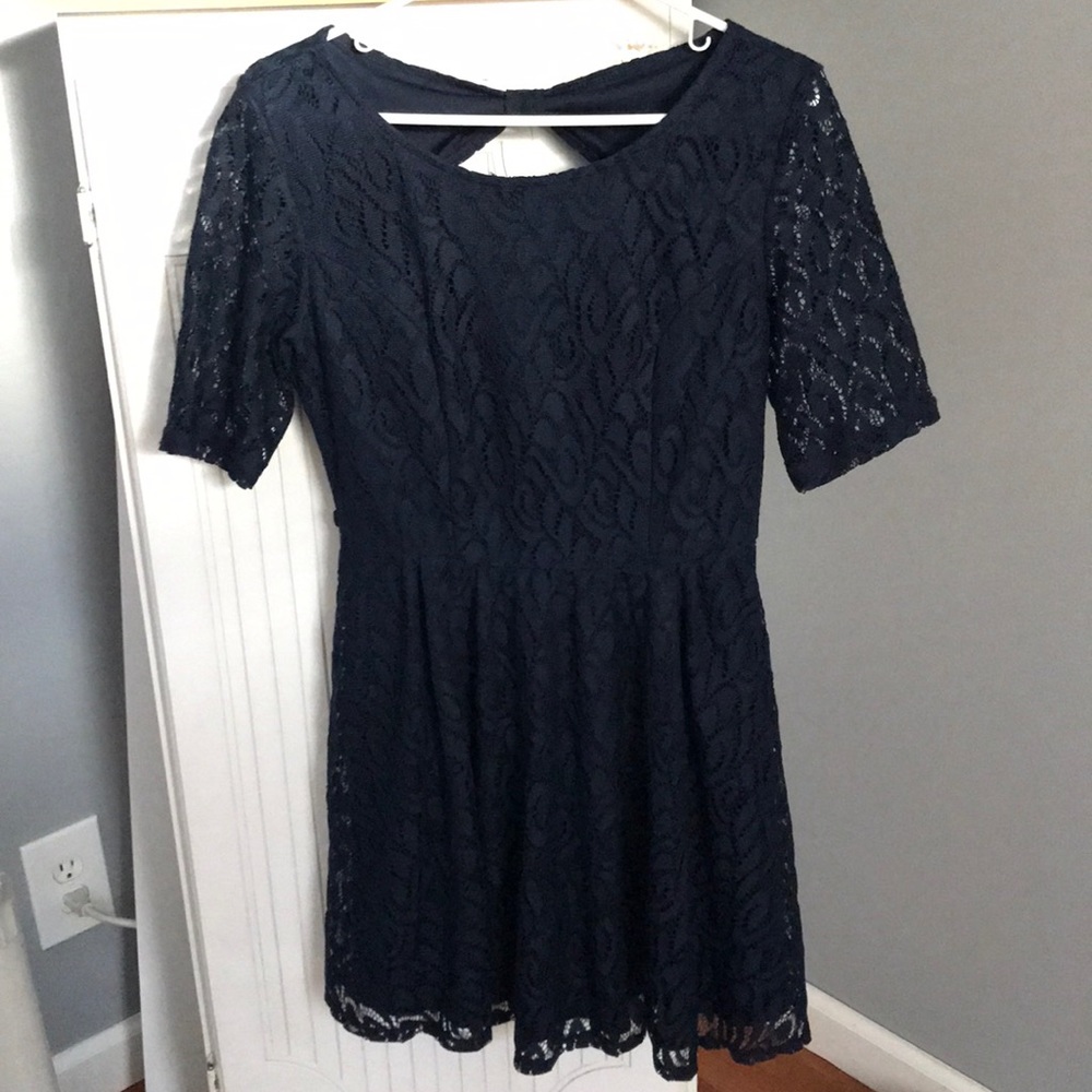Navy blue lace dress
